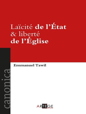cover image of Laïcité de l'État & Liberté de l'Église